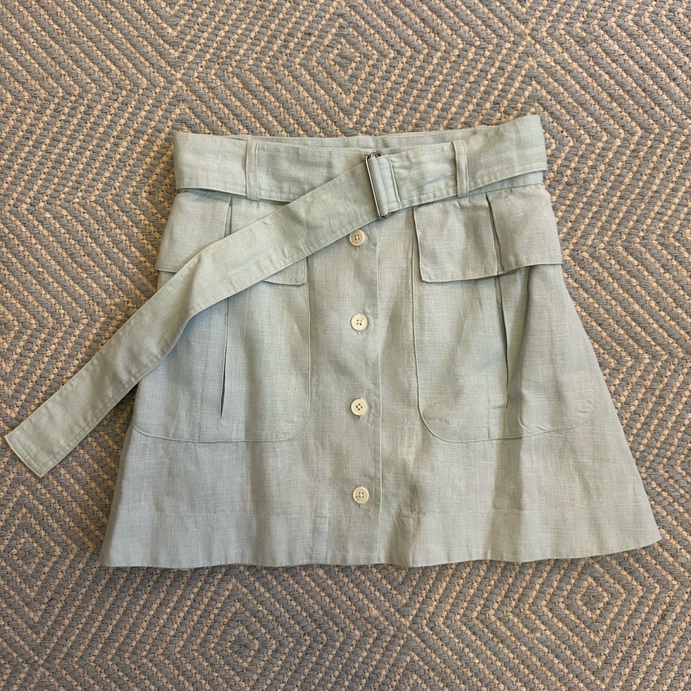 Matthew Burch Sky Blue Cargo Skirt — Size 2 (0-4 scale, fits small / US 4)